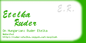 etelka ruder business card